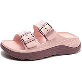FUNKYMONKEY Women's Arch Support Sandals for Plantar Fasciitis–Lightweight EVA Cushioned Slides with Dual Adjustable Straps, Non-Slip Sole & Ergonomic Footbed for All-Day Comfort