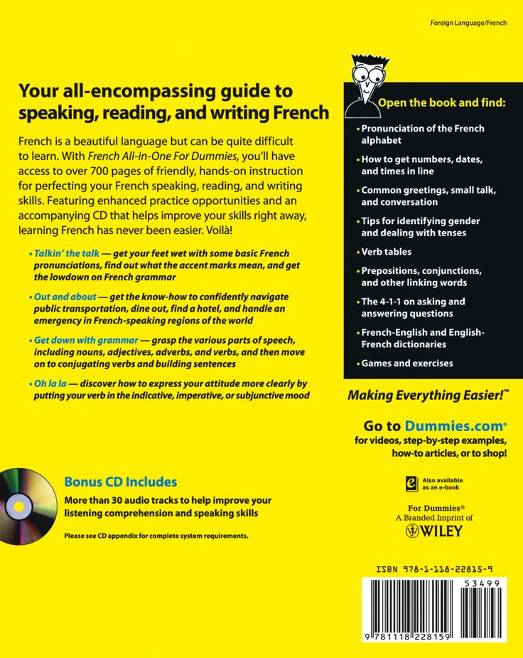 French All-in-One For Dummies, with CD French All-in-One For Dummies, with CD Paperback Kindle