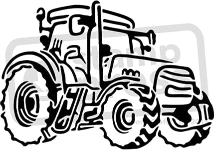 Amazon.com: A5 'Farm Tractor' Wall Stencil / Template (WS00029868)