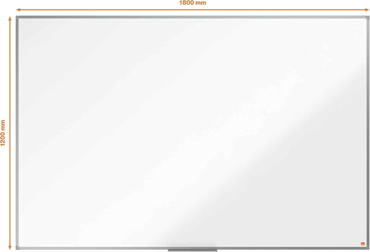 Nobo Enamel Magnetic Whiteboard, 1800 x 1200mm, Aluminium Trim, Corner Wall Mounting, Includes Whiteboard Pen Tray - Image 4