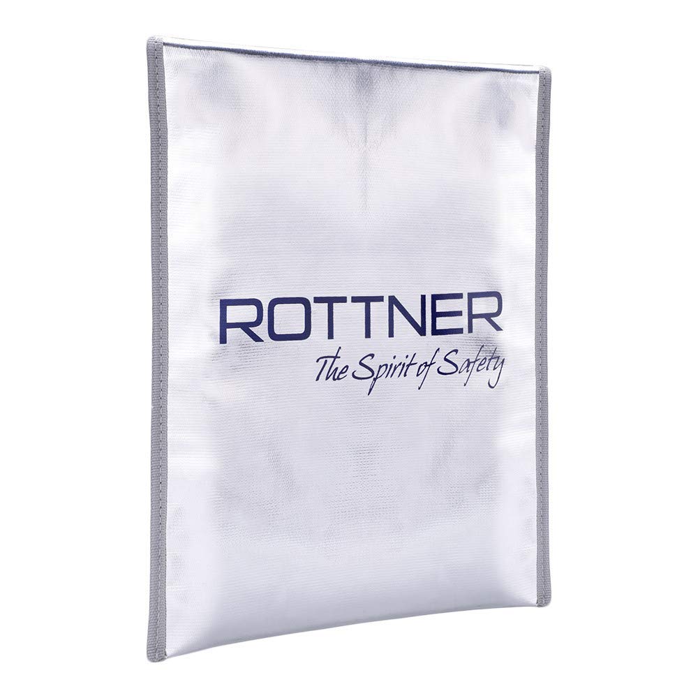 Rottner Fire-Retardant Document Pouch A4 Zipper Velcro Closure
