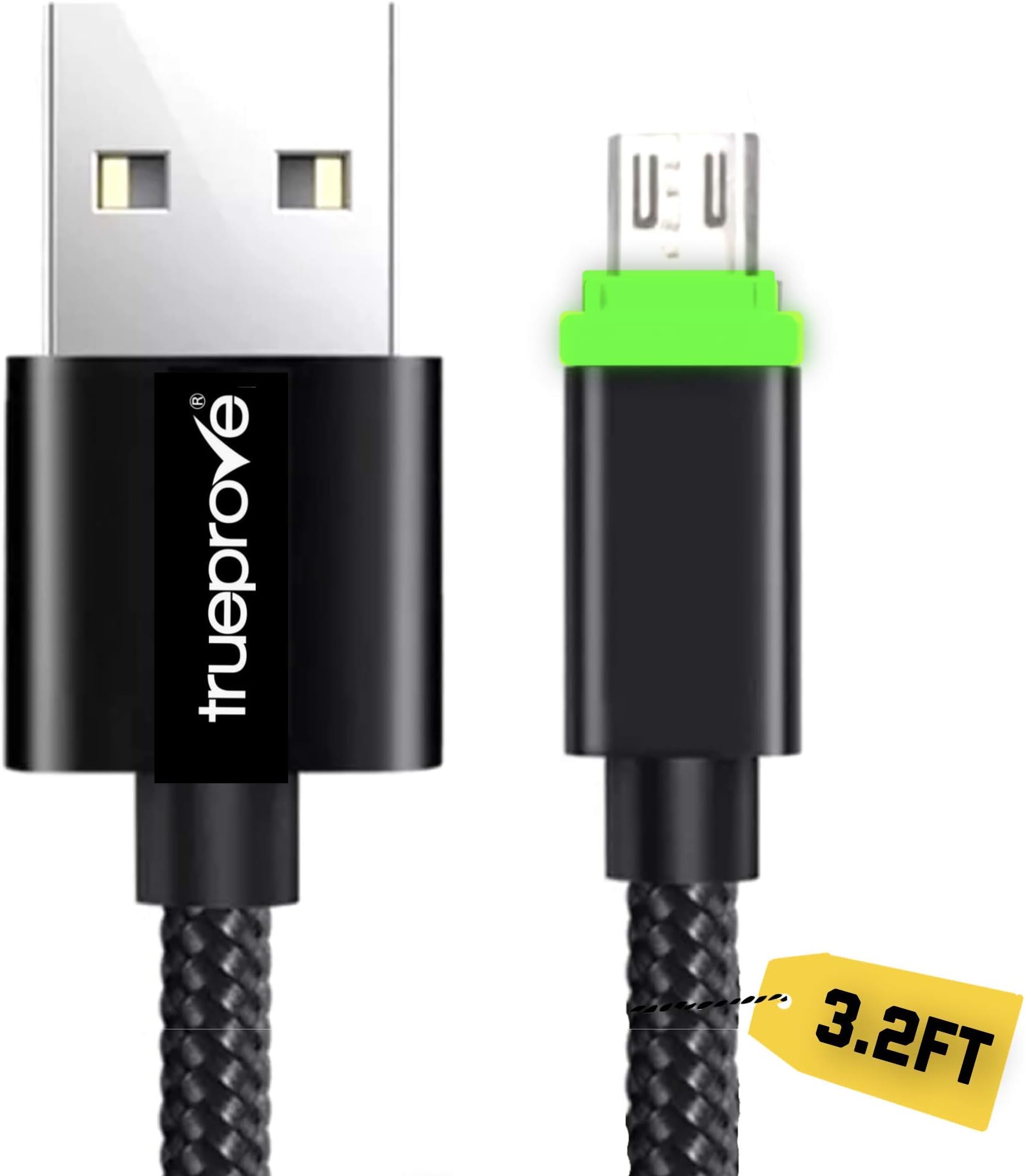 Nook and Nook Color Compatible 10FT LED Charging Sync Data Cable & Pouch (Bundle) Lit Tip Shows Red for Charging & Green for Charged (Cable Will Not Display Charging on Your Tablet Screen)