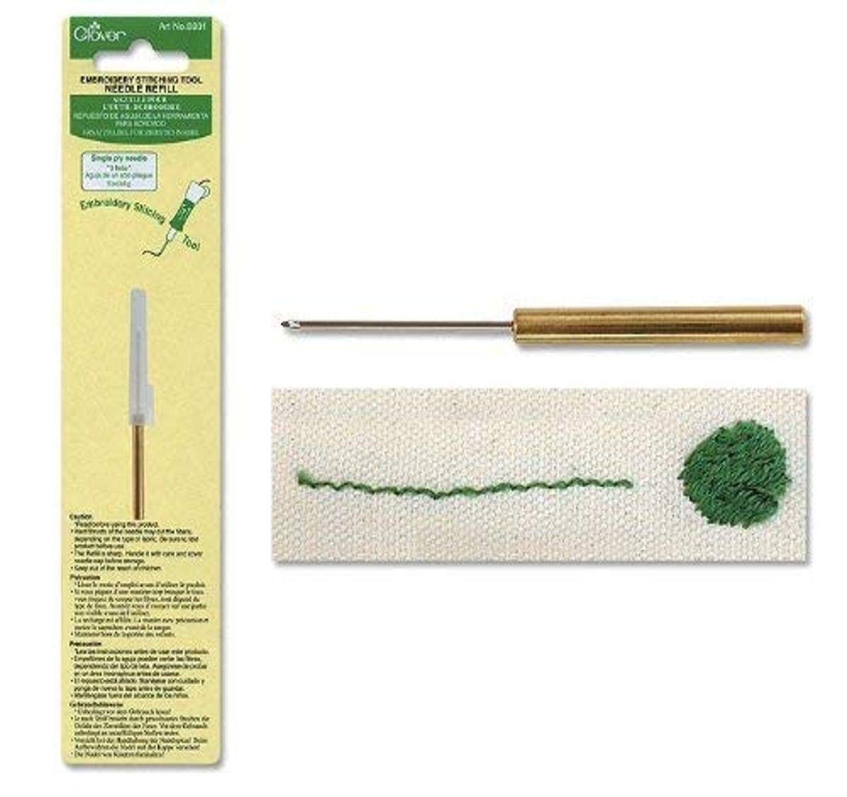 Clover Stitching Tool Refill 1-Ply Needle, steel, Single