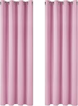 Deconovo Eyelet Curtains Energy Saving Room Darkening 52x72 Pink 1 Pair view 3