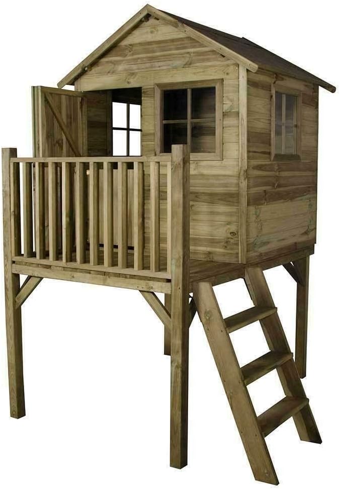 Pure Origins Sage Tower Playhouse Childrens Garden Outdoor Playroom/Wendy House/Platform