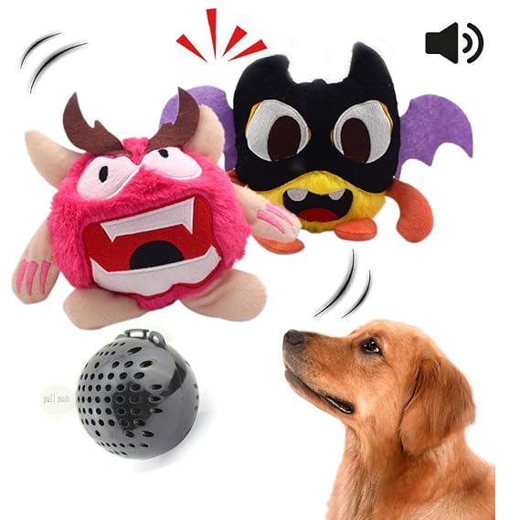 NEILDEN Dog Toys Interactive Electronic Plush Dog Toys，Squeaky Ball Automatic Electronic Shake Crazy Jump Dog Toys For Exercise Entertainment Boredom For Small to Medium Dogs for Pets 2 Covers