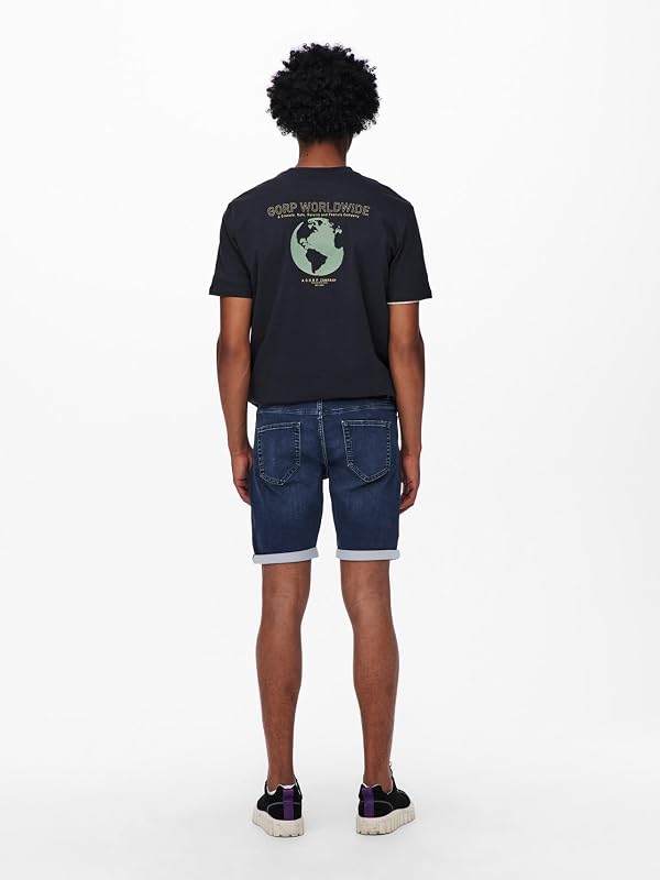 Onsply Reg D Blue Jog PK 8582 Dnm Noos Calções Masculinos, Denim Blue, S
