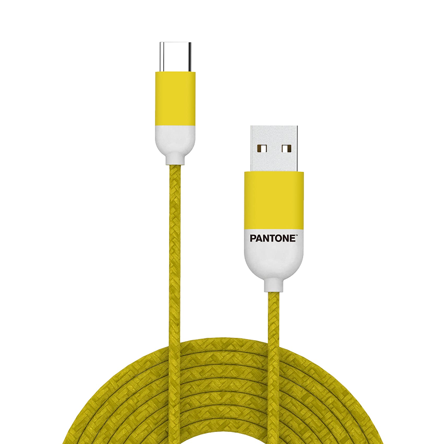 Celly PTTC0015Y Pantone Type-C Cable, 2.4A Output, 1m Length, Yellow