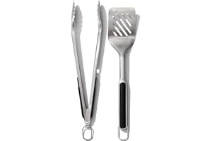 OXO Good Grips Grilling Tools, Tongs and Turner Set, Black