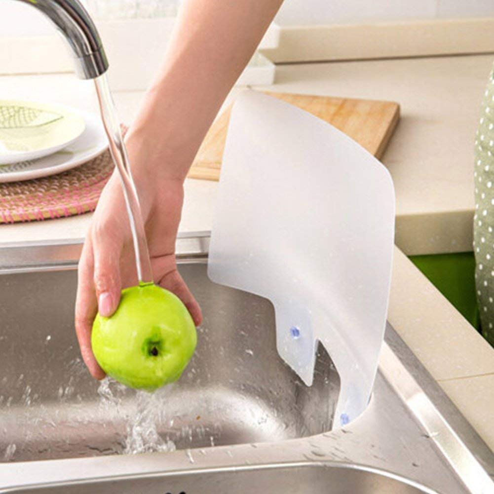 DQICE Silicone Sink Water Splash Guard with Suction Cups for Kitchen