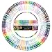OfficeThink 130 Unique Gel Pens Set - Ergonomic Grips - Color Codes and Chart - Zero Duplicates - 60% More Ink - Non Toxic - Acid Free - BONUS 12 Adult Coloring Pages, Sketching, Crafts, and More!