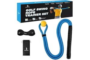 KALAUTO Golf Rope Swing Trainer Set-Golf Swing Training Aid,Improved Golfers Swing and Master Tempo,Golf Gifts for Men Golfers,Included Swing Correcting Arm Band&Rope Trainer with Weighted Ball