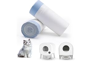 KEVETHEG 40-Pack Heavy Duty Cat Litter Box Liners for Fsitego & Fumoi Self-Cleaning Litter Boxes, Extra Thick Automatic Litter Box Bags, with Drawstring and Leakproof Cat Litter Bags
