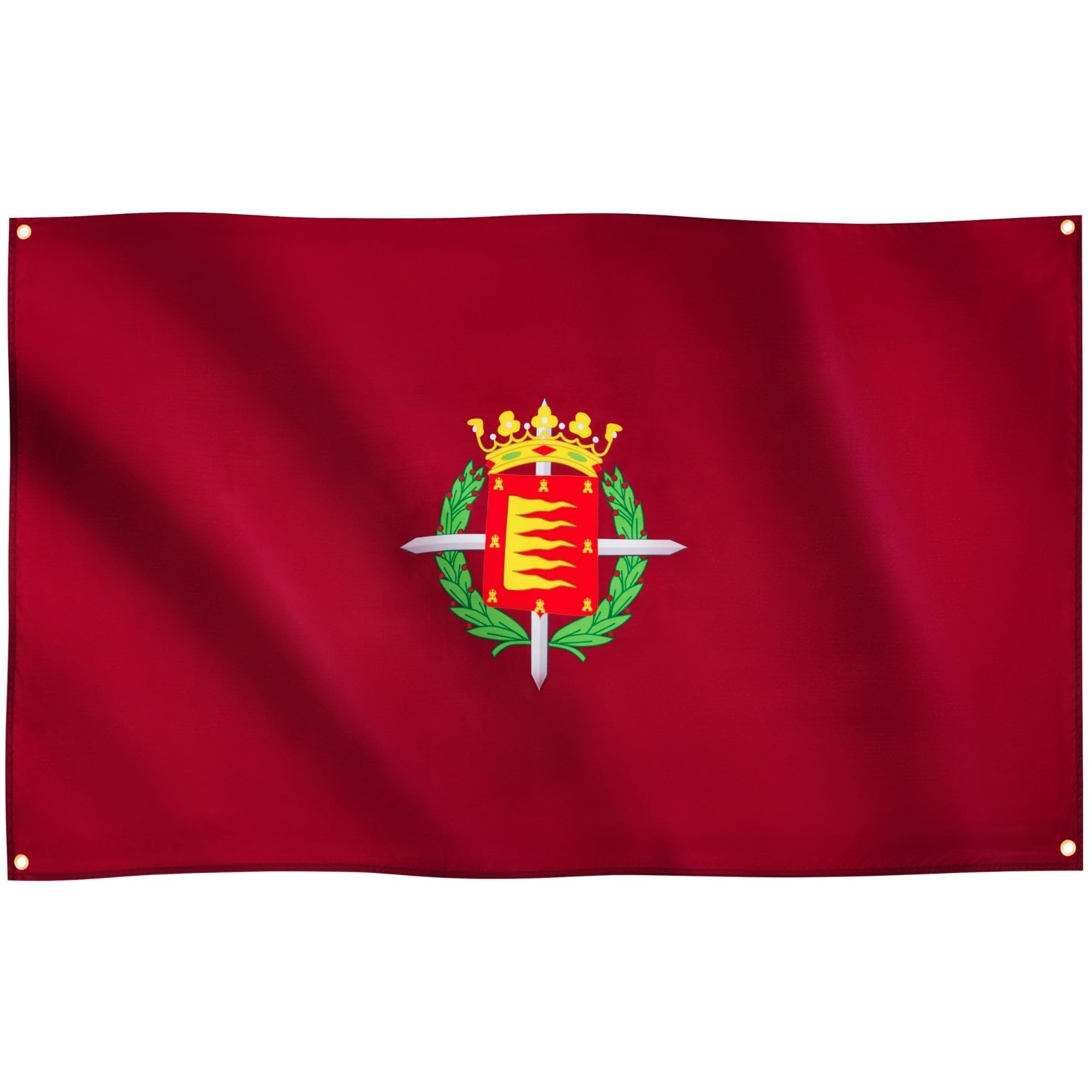 Runesol Valladolid Flag, 91x152cm, 3ft x 5ft, 4 Grommets, Eyelet In Every Corner, Spanish Regional Flag, Holy Week, Castile and León Day, Premium Flags, Inside, Outside, Banner, Vivid Colours — image 1