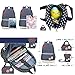 Moonwind Polka Dots Bow 3pcs Kids Book Bag School Backpack Handbag Purse Set for Girls Teen (Navy)