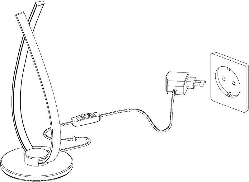 LED lampada da tavolo Palozza, lampada da tavolo 1 fiamma, lampada
