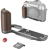 SMALLRIG X-T50 Handgrip, Wooden L-Shape Grip for FUJIFILM X-T50 Camera, Built-in Quick Release Plate for Arca, with Shutter Button and Hot Shoe Cover, Charcoal Silver - 4736
