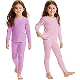 American Trends 2 Set Thermal Underwear for Unisex Kids - Soft Toddler Base Layer for Skiing/Cold Weather Long Johns