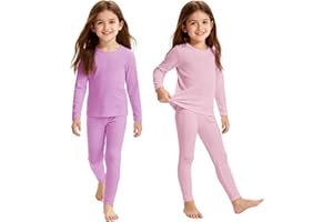 American Trends 2 Set Thermal Underwear for Unisex Kids - Soft Toddler Base Layer for Skiing/Cold Weather Long Johns