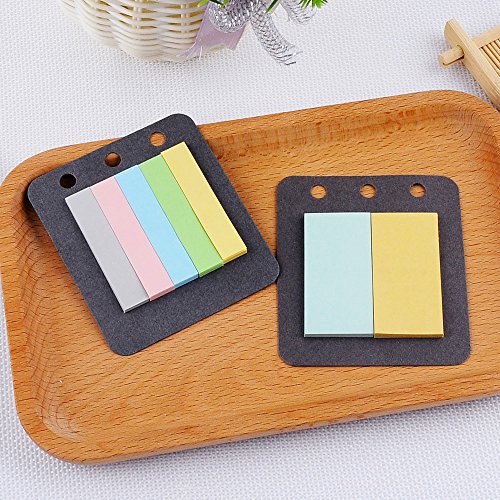 EvZ Color Sticky Note for 7 Inches Journal Organizer Diary A6 Notepad Notebook 3/6/9 Holes A5/A6/B5 Ring Binder, 2 Wide & 5 Narrow - Thumbnail 2