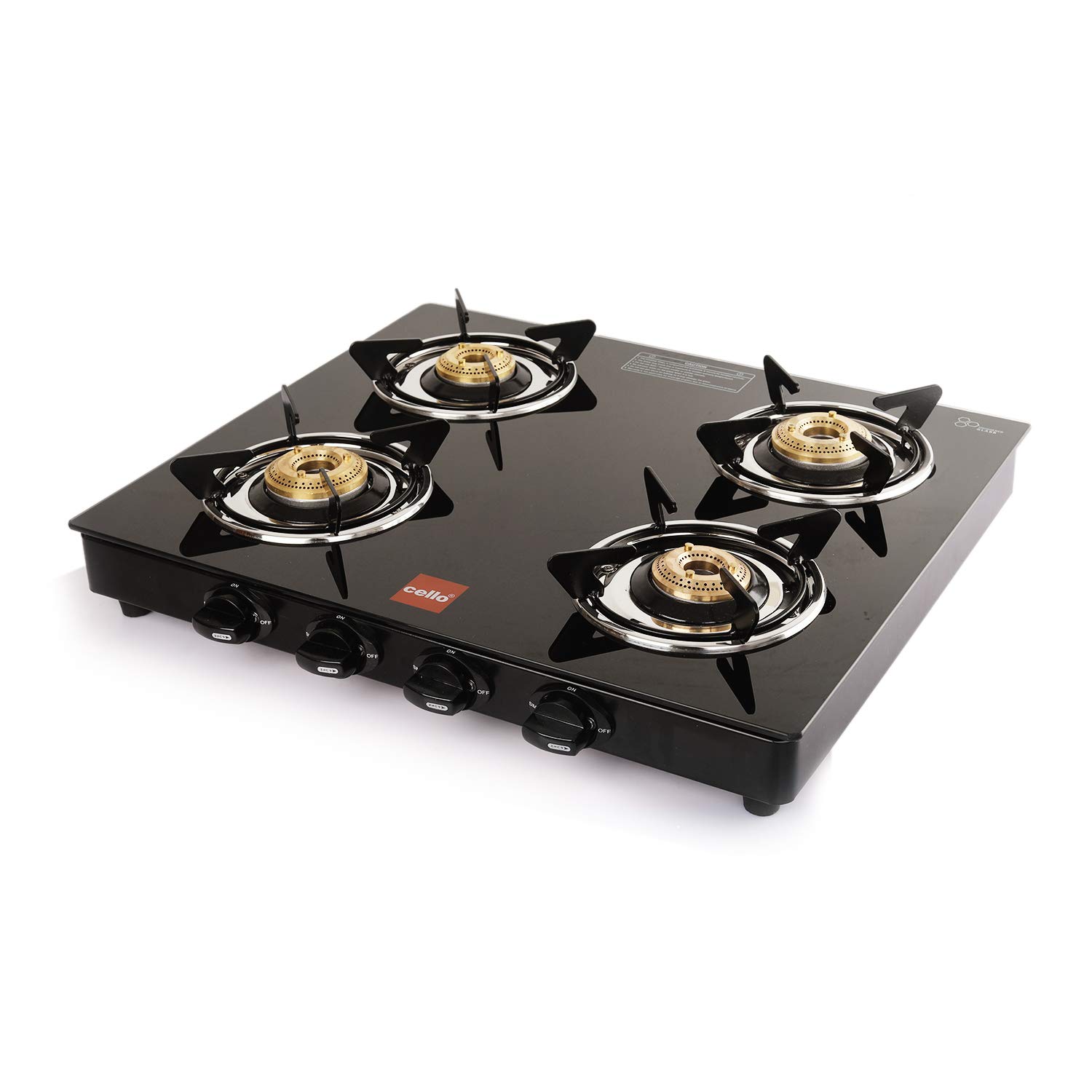 cello prima gas stove 3 burner glass top