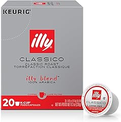 illy Coffee K Cup, Pods for Keurig Machines, Classico Medium Roast, 100% Arabica, Premium Italian Coffee, 20 Count, 1 Pack