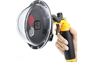 GEPULY Dome Port for GoPro Hero 13 12 11 10 9 Black, Dome Port Lens with Waterproof Housing Case, Trigger, Floating Hand Grip, Built-in Switchable Red Filter and 10x Macro Filter