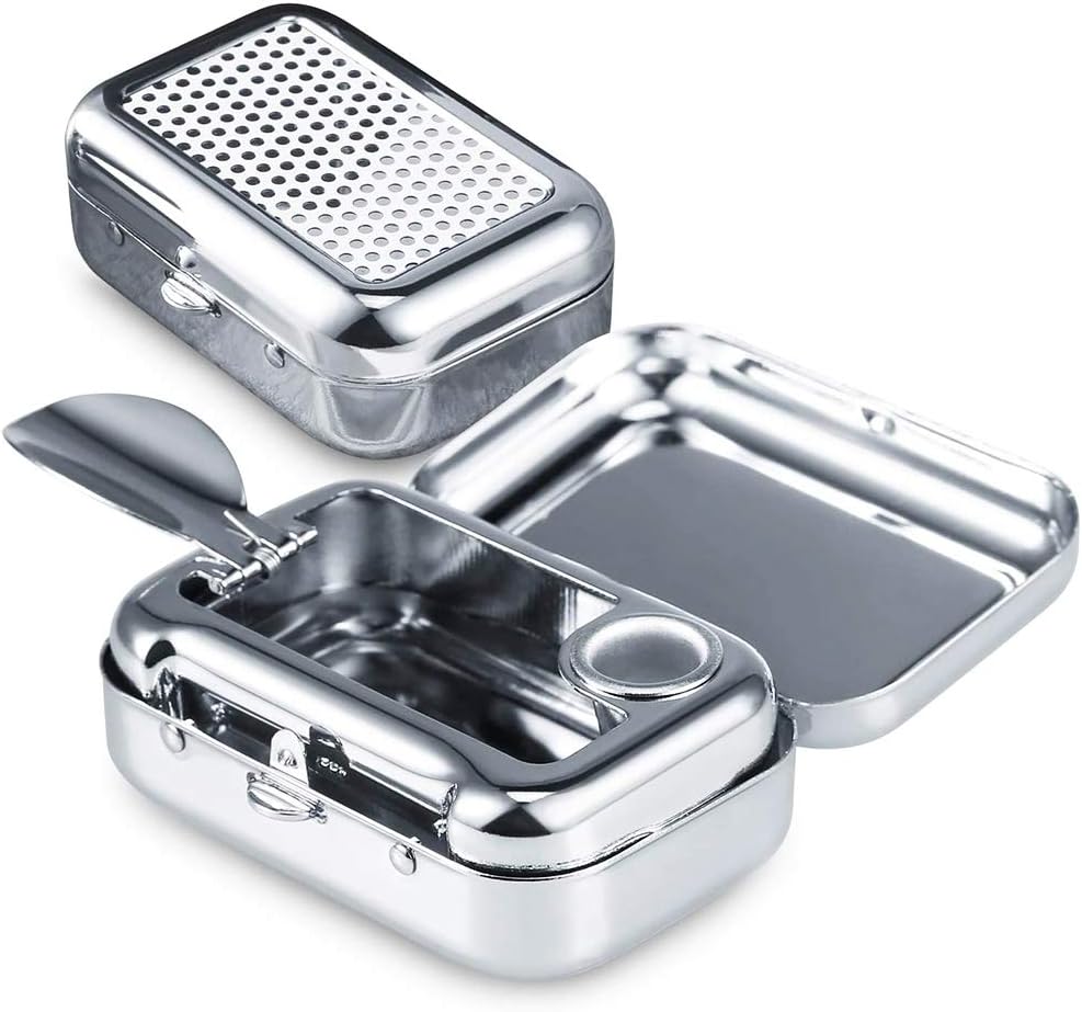 Mini Ashtray, Pocket Ashtray, JPYH Travelling Ashtray Made of Metal