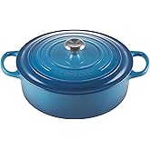 Le Creuset Enameled Cast Iron Signature Round Wide Dutch Oven, 6.75 qt, Marseille, Standard Size
