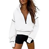 PRETTYGARDEN Women's 2026 Fall Hooded Sweatshirts Long Sleeve Half Zip Cropped Hoodies Pullover Winter Fashion Clothes