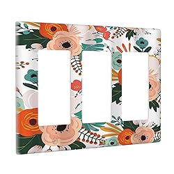 Sghxwp Rustic Floral Boho Colorful Flower 3 Gang