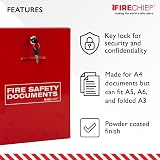 Firechief DHS1 Document Holder with Key Lock Red view 2