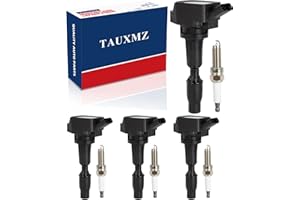 TAUXMZ UF764 Ignition Coil with Spark Plugs 93175 Compatible with 2015 2016 2017 2018 2019 with Hyundai Sonata Santa Fe Tucson Genesis with Kia Optima Sorento Sportage with Stinger 2.0L 2.4L(Set of 4)