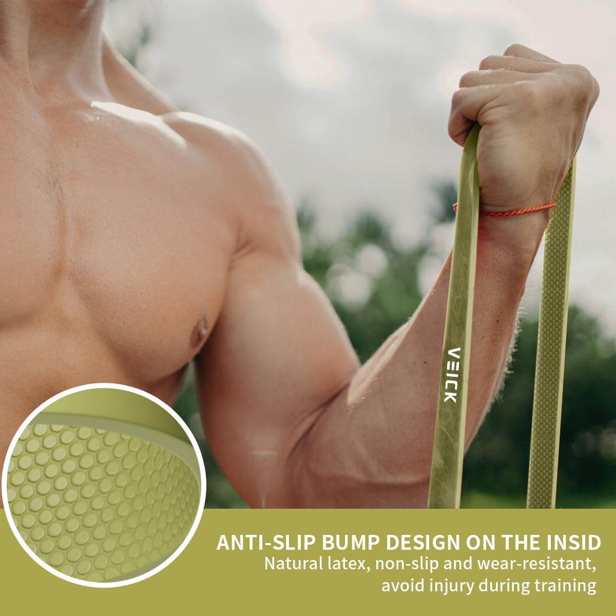VEICK Resistance Bands for Working Out, Exercise Bands, Workout Bands, Pull Up Assistance Bands, Long Heavy Stretch Bands Set for Men and Women, Power Weight Gym at Home Fitness Equipment