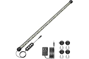 SEAOURA Led Aquarium Light with Timer, Submersible Aquarium Plant Light, Fish Tank Light with Auto On/Off, 3 Lighting Modes, Adjustable Brightness (22.8 in for 24-43inch Planted Tank), 12W