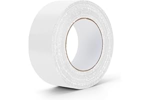 AUXMOTEC White Duct Tape Heavy Duty Waterproof, 40 Yards X 2 Inch, 9 Mils Thickness Strong Adhesive Sticky, No Residue, Easy Tear by Hand for Home Repairs Indoor Outdoor Crafts Packing HVAC and Construction