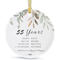 Amazon.com: 55th Anniversary Wedding Ornament 2025 Hanging for ...