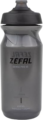 Sense Pro 65 Bidón Bicicleta Negro Ahumado - Botella Ciclismo - Bidón MTB/Bici Montaña o Bicicleta de Carretera - Negro Ahumado, 650ml, 79g - Fabricado en Francia