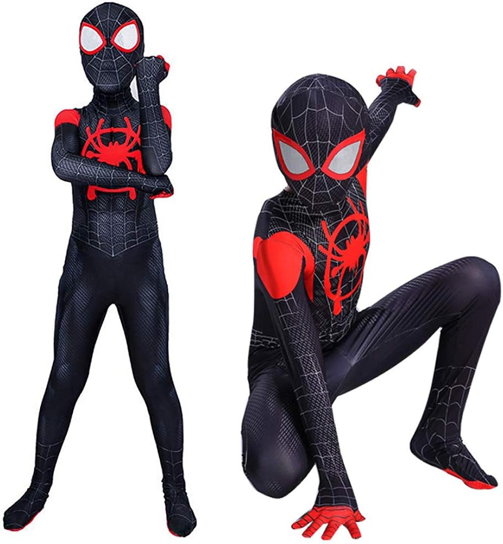 Spider Man Miles Morales Halloween Costume Amazon.com: Kids/Boys/Mens Superhero Spider Miles Morales Costume