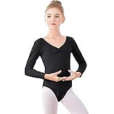 Daydance Girls Ballet Leotard, Long Sleeve Classic Girls Dance Leotard for Ballet, Gymnastics