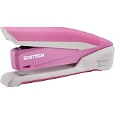 Bostitch Office Executive 3 in 1 Stapler, One Finger, 20 Sheet, Pink | Breast Cancer Awareness, Donations to Dana-Farber &amp; Jimmy Fund, 210 Staples Included, Jam Free Stapling