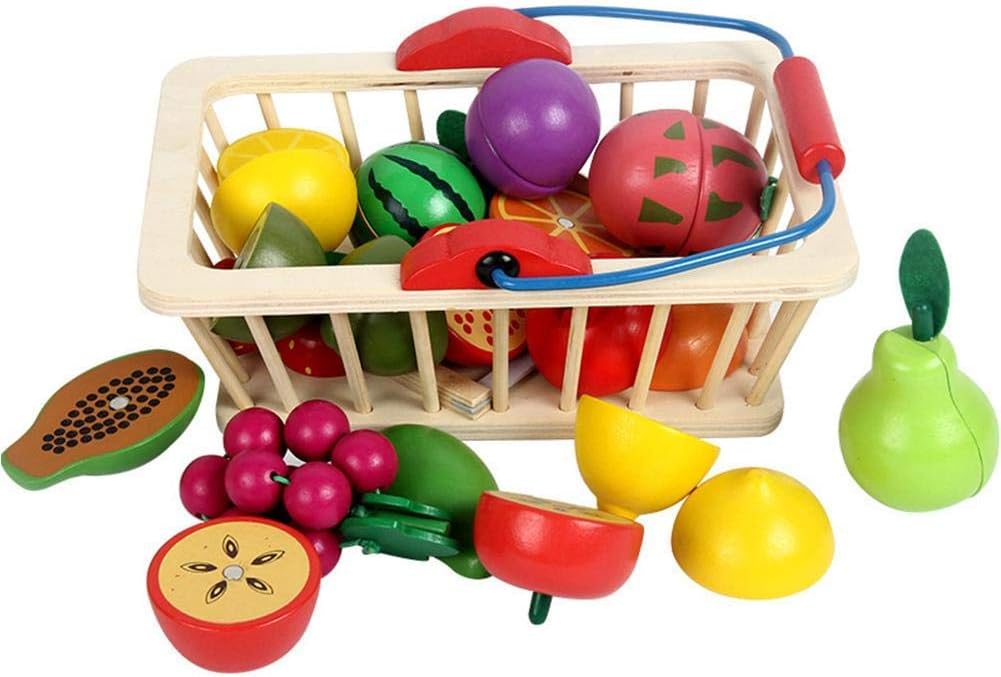 toy shopping basket wooden