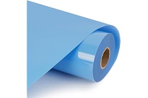 HTVVETUR HTV Vinyl Rolls Heat Transfer Vinyl - 12" x 9ft White HTV Vinyl for Shirts, Iron on Vinyl for Cameo - Easy to Cut & 