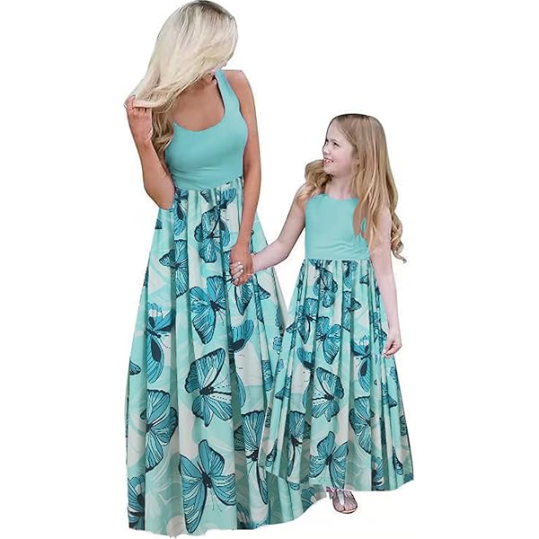 Amazon.com: Mommy and Me Short Sleeve Loose Plain Family Matching Maxi  Dresses with Pockets for Mother's Day: Clothing, Shoes & Jewelry
