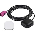 Bingfu Vehicle Car Waterproof Active GPS Navigation Antenna with Fakra H Pink Connector Compatible with Truck SUV