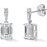 BERRICLE Sterling Silver Wedding Drop Dangle Earrings for Women, Cubic Zirconia CZ