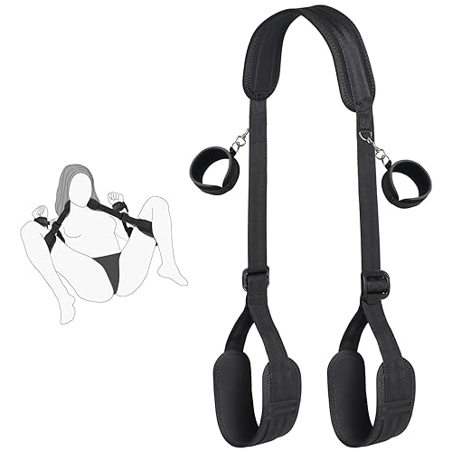 Sex Bondage BDSM Kit, Bed Restraints Set with Handcuffs Neck to  Thigh/Ankle, Adjustable Leg Straps&Handcuffs for SM Adult Couples Game  Play, Sex Toy for Women Beginner Leg Straps Tie Set Rope in