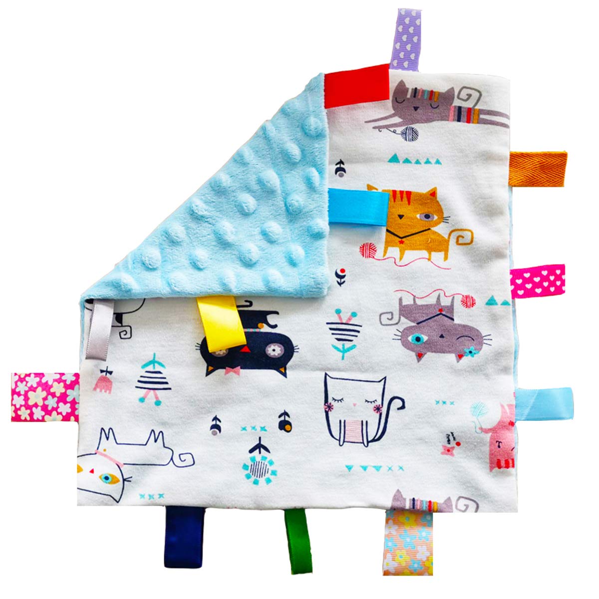 Super Weiche Decke Spielzeug Mit Tags Taggie Decke Beste Geschenk Fur Kind Kleinkind Kind Baby Boy Blau Tag Sicherheitsdecke Taggy Troster
