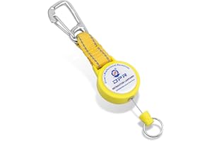 OVOVFANY Scuba Retractor Clip, Dive Gear Retractable Tether with 316 Steel Snap Hook 60cm (24″) Quick-release Extension Cord