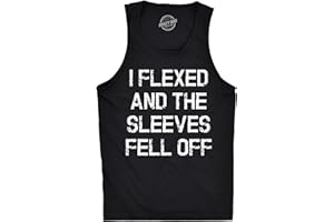 CRAZY DOG T-SHIRTS Crazy Dog Mens I Flexed and The Sleeves Fell Off Tank Top Funny Gym Workout Tee